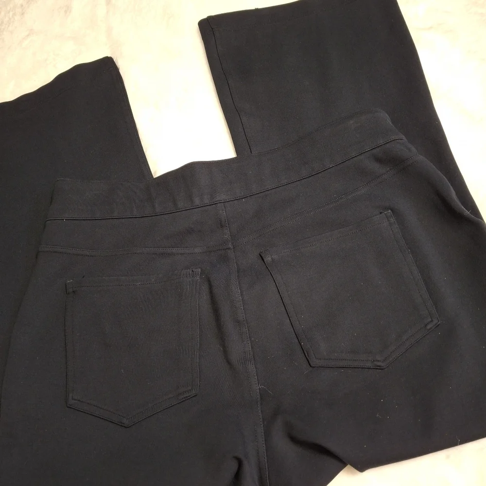 SPANX The Perfect Cropped Flare Black Ponte Pants 20260R   Women Size Large - Picture 7 of 16